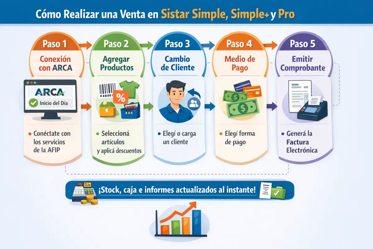 Realizar una venta con Sistar Simple y factura electrónica